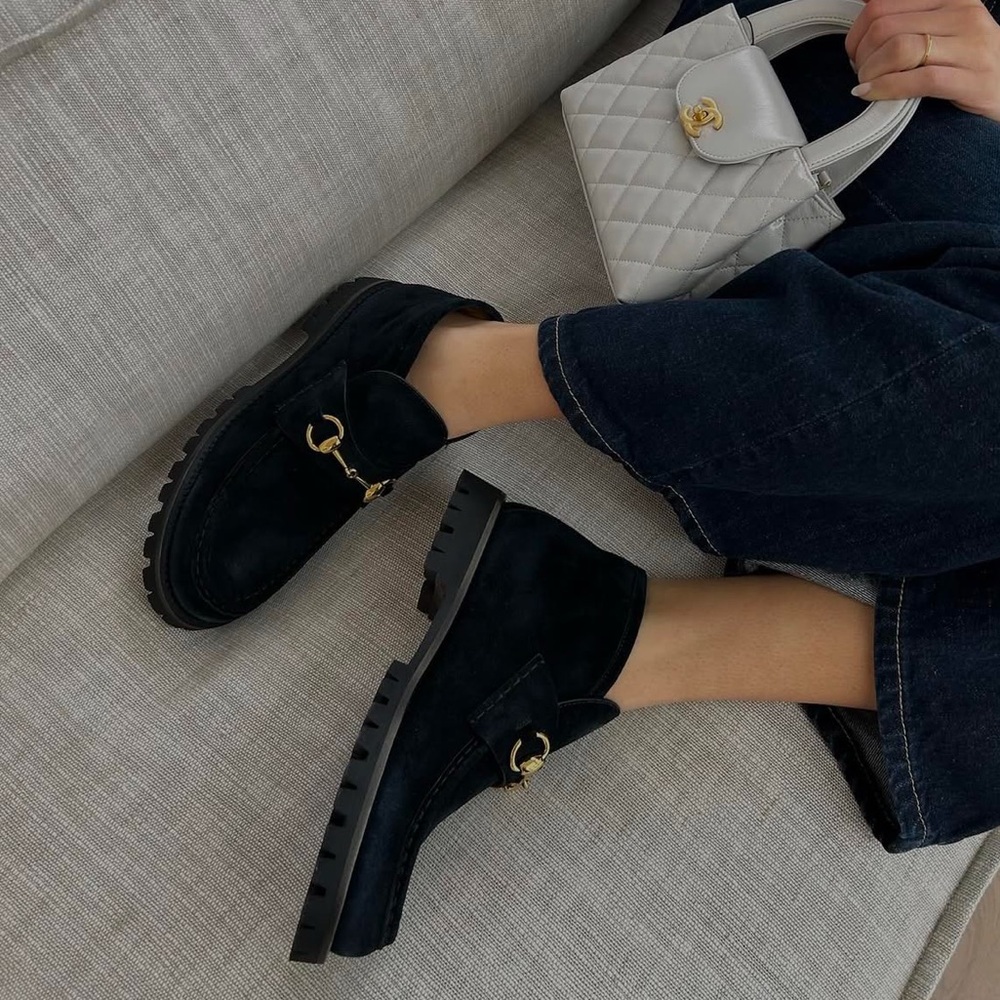 GUCCI loafers (Horsebit suede boots - original style)